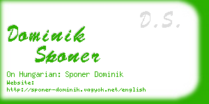 dominik sponer business card